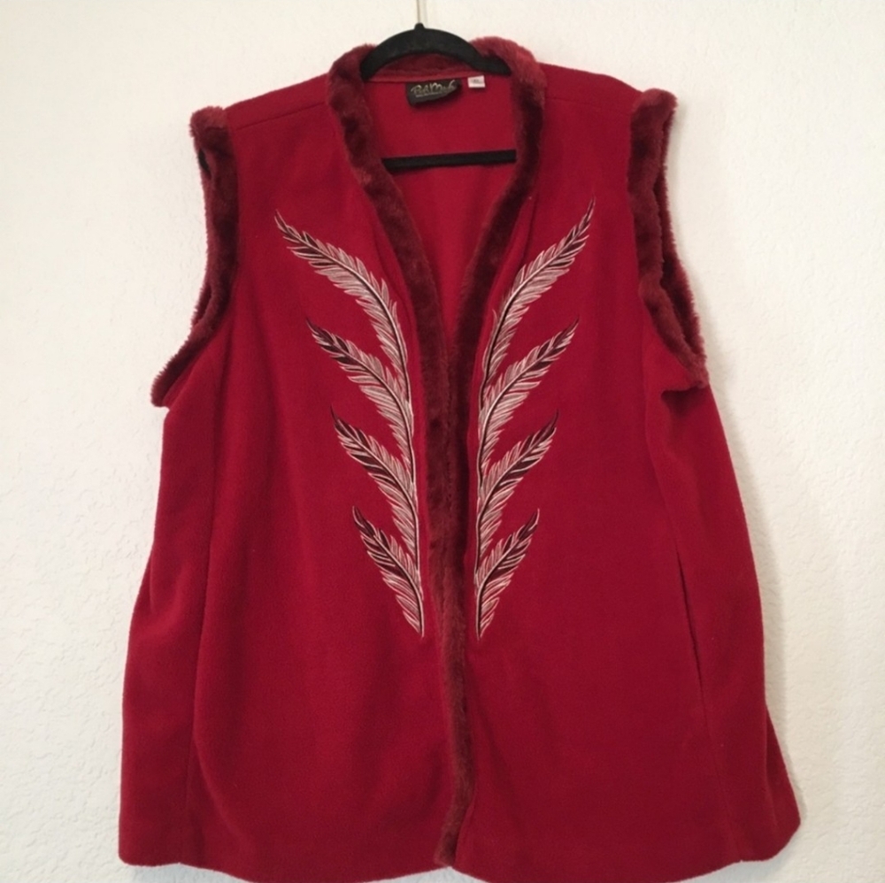 Vintage Bob Mackie Faux Fur Vest Fits Like 3x